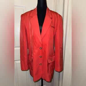 Silx by August Silk Vibrant Orange Blazer